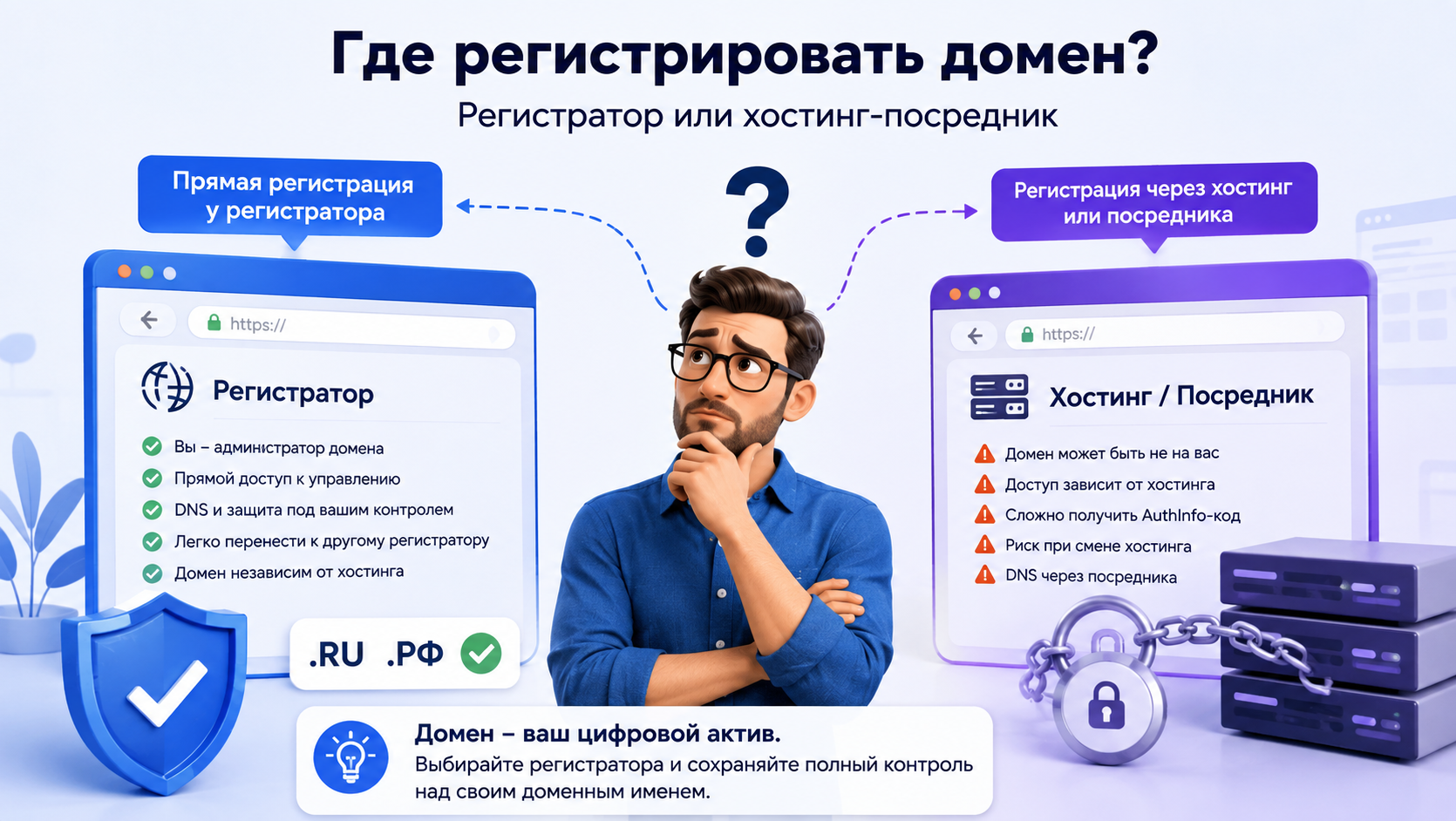 Кому вы доверили свой домен? Почему регистратор и хостинг — не одно и то же